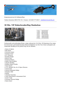 30 Min. VIP Hubschrauberflug Manhattan