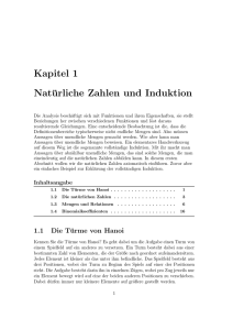 Kapitel 1 Natürliche Zahlen und Induktion