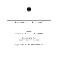 Stochastik I (Statistik)