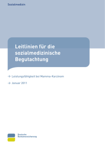 "Leitlinie zur sozialmedizinischen Beurteilung der Leistungsfähigkeit