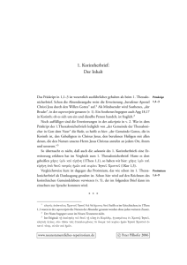 1. Korintherbrief: Der Inhalt - Neutestamentliches Repetitorium