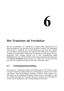 Der Transistor als Verstärker