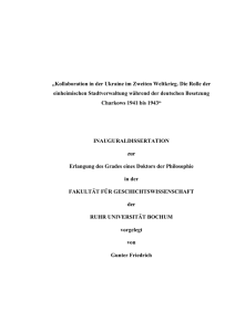 Kollaboration in der Ukraine im Zweiten Weltkrieg - Ruhr