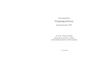 Graphalgorithmen - HU-Berlin Informatik - Humboldt