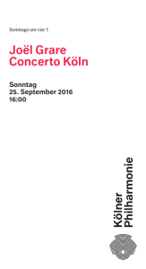 Joël Grare Concerto Köln