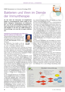 Bakterien und Viren im Dienste der Immuntherapie