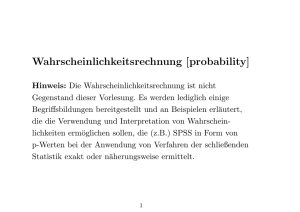 Wahrscheinlichkeitsrechnung [probability]