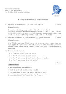 Universität Würzburg Institut für Mathematik Prof. Dr. Oliver Roth