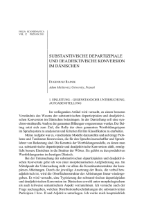 substantivische departizipiale und deadjektivische konversion im