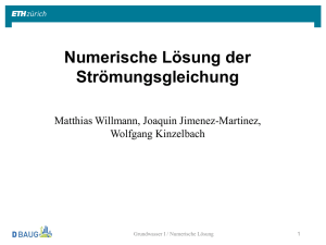 Kapitel 4. Numerische Lösung des Strömungsproblems mit finiten