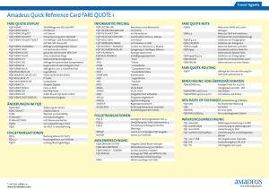 Amadeus Quick Reference Card FARe Quote 1