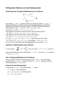 Skalarprodukt und Ebenen