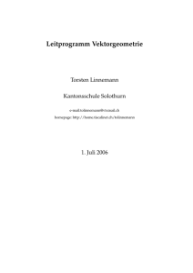 Leitprogramm Vektorgeometrie