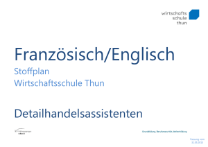 Englisch/Französisch - Wirtschaftsschule Thun