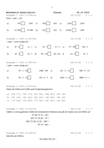 Mathematik-Arbeitsblatt Klasse: 29.10.2015 Aufgabe 1 (5Z1.11