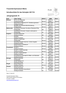 Klassenstufe 10 - Frauenlob