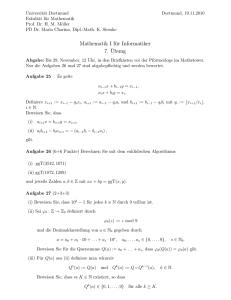 Blatt 7 - Fakultät für Mathematik, TU Dortmund
