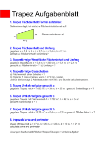 Trapez Aufgabenblatt