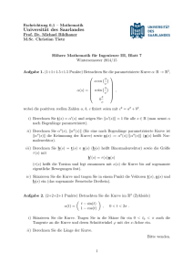 Blatt 7 - Fachrichtung Mathematik