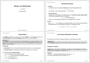 Mengen und Abbildungen - Philipps