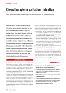 Chemotherapie in palliativer Intention