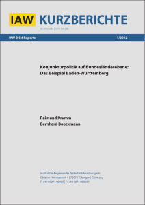 Konjunkturpolitik auf Bundesländerebene: Das Beispiel Baden