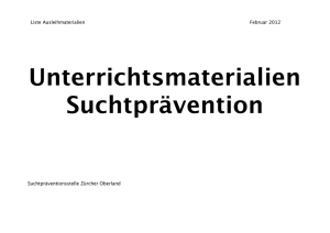 Unterrichtsmaterialien Suchtprävention