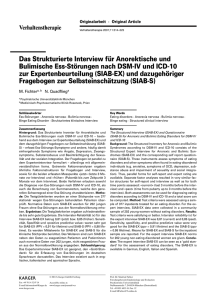 Das Strukturierte Interview für Anorektische und Bulimische Ess