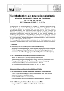 Nachhaltigkeit als neues Sozialprinzip - Katholisch