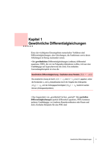 Kapitel 1 Gewöhnliche Differentialgleichungen