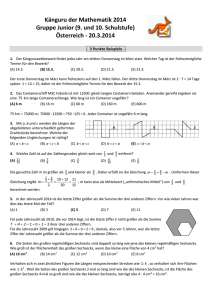 (9. und 10. Schulstufe) Österreich - 20.3.2014