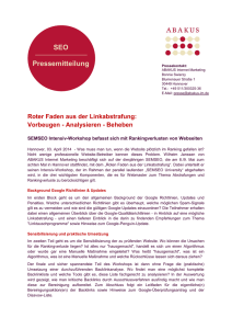 SEO Pressemitteilung - ABAKUS Internet Marketing GmbH