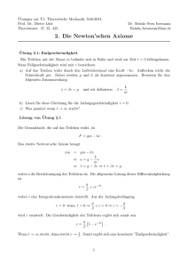 2. Die Newton`schen Axiome