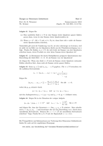 Übungen zur Elementaren Zahlentheorie Blatt 12 Prof. Dr. R