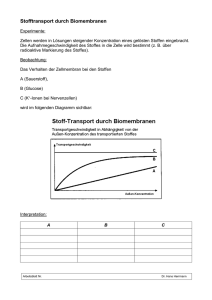 Stofftransport durch Biomembranen - doc