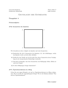 Blatt 9 - Fachbereich Mathematik