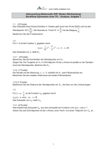 1 Abiturprüfung Mathematik 2007 (Baden