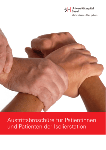 Austrittsbroschüre für Patientinnen und Patienten der Isolierstation