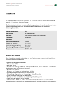 Tischler/in - Landesschulrat Steiermark