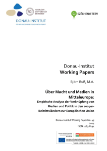 Donau-Institut Working Papers - Andrássy Universität Budapest