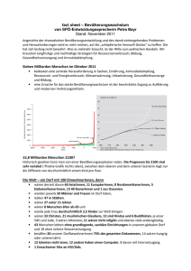 Fact Sheet Bevölkerungswachstum