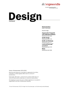Curriculum Diplomstudium Angewandte Fotografie und zeitbasierte