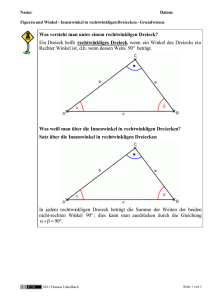 Figuren und Winkel - Innenwinkel in rechtwinkligen Dreieck…