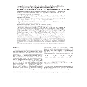 Manganiophosphonium-Salze: Synthese, Eigenschaften und