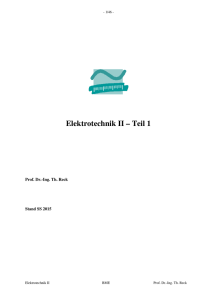Elektrotechnik II – Teil 1 - Beuth Hochschule für Technik Berlin