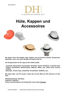 Hüte, Kappen und Accessoires