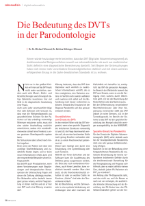 Die Bedeutung des DVTs in der Parodontologie