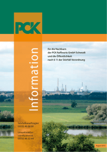 Information - PCK Raffinerie GmbH