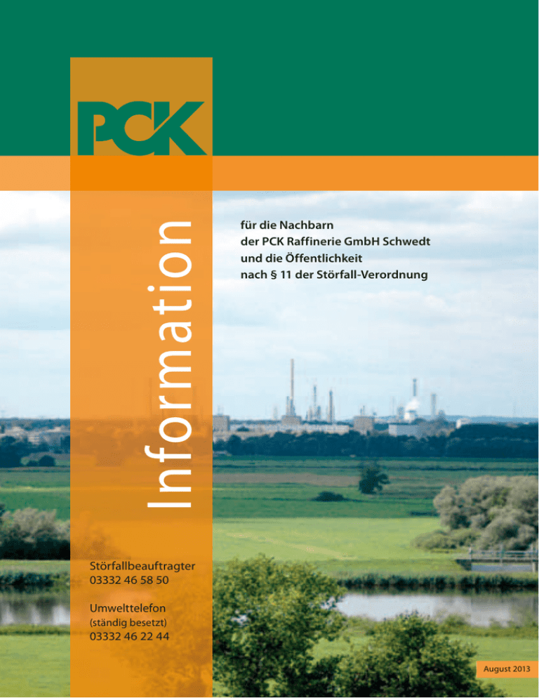 Information PCK Raffinerie GmbH