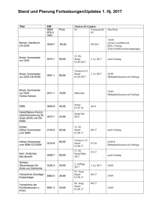 Stand und Planung Fortsetzungen/Updates 1. Hj. 2017 - e-Shop